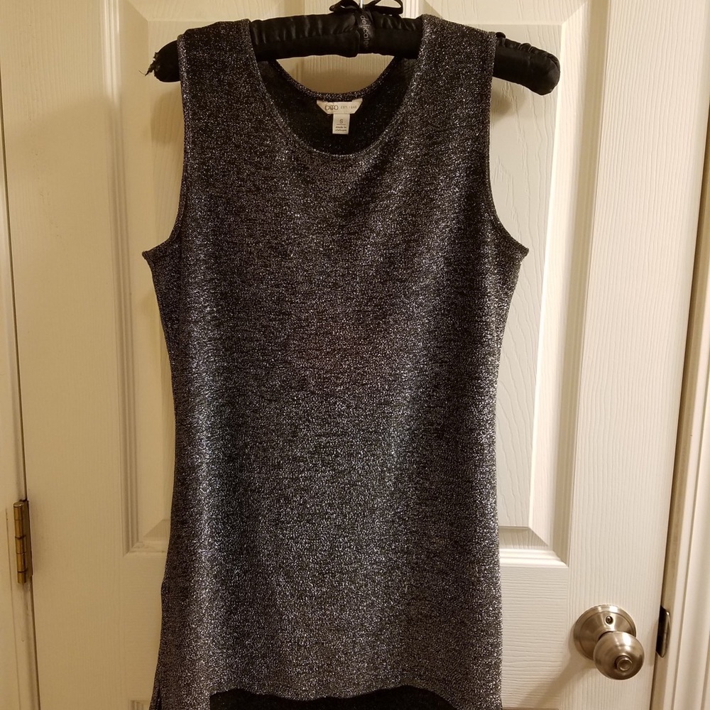Cato Black Sparkle Tunic NWOT - Picture 1 of 2